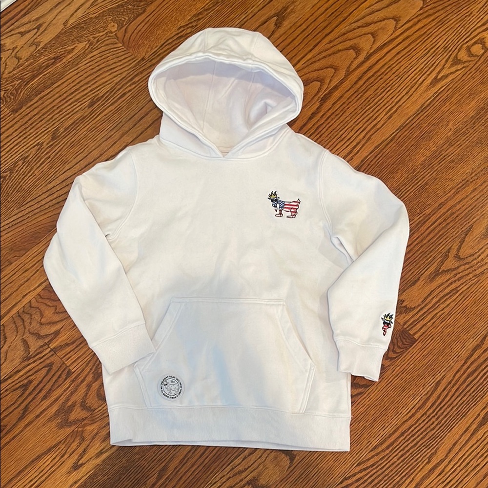 Youth Goat White Freedom Hooded Sweatshirt